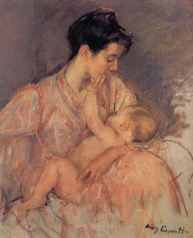 Mary Cassatt Study of Zeny and her child Norge oil painting art